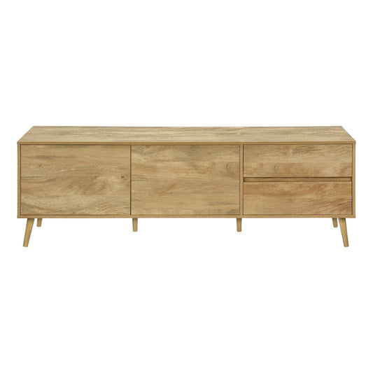 TV Stand Console With Storage Drawers And Cabinets - Walnut