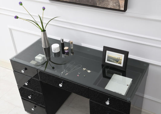 G-316 - Glamour Dresser & Stool - Black