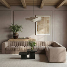 Load image into Gallery viewer, Rummi - Velvet Performance Fabric Upholstered 7 Piece Modular Sectional (With 3 Corner Chairs)
