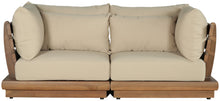 Load image into Gallery viewer, Mirella - 2 Piece Water Resistant Fabric 76" Upholstered Outdoor Patio Modular Loveseat
