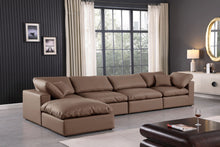 Load image into Gallery viewer, Comfy - 5 Piece Faux Leather Modular Sectional With Chaise
