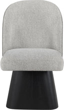 Load image into Gallery viewer, Marlowe - Linen Textured Fabric Upholstered Swivel Dining Side Chair - Stained Black
