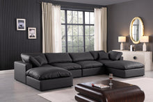 Load image into Gallery viewer, Comfy - 6 Piece Faux Leather Modular Double Chaise Sectional

