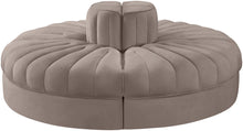 Load image into Gallery viewer, Rummi - Round Velvet Performance Fabric Upholstered 4 Piece Modular Sofa
