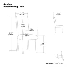 Load image into Gallery viewer, Acadian - Parson Dining Chair (Set of 2) - Tanners Brown
