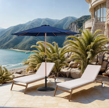 Load image into Gallery viewer, Fiji - Aluminum Patio Umbrella With Round Black And Teak Base
