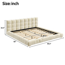 Load image into Gallery viewer, Upholstered Platform Bed Frame With Tufted Headboard

