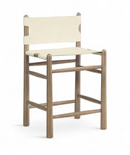 Load image into Gallery viewer, Santos - Upholstered Counter Stool With Stained Brown Base
