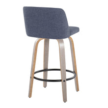 Load image into Gallery viewer, Toriano - Contemporary Fixed Height Counter Stool With Swivel &amp; Round Footrest (Set of 2)
