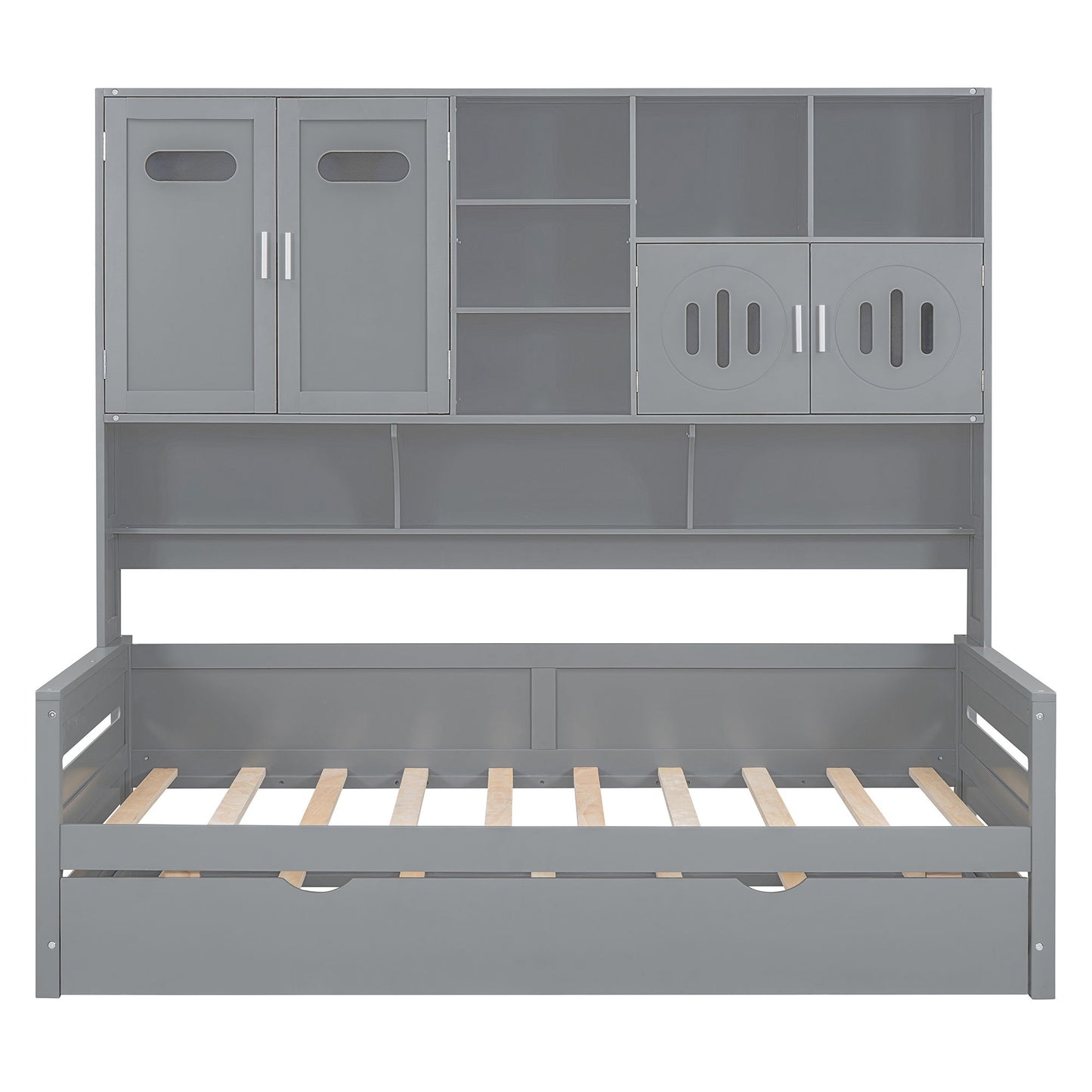 Daybed & All-In-One Cabinet And Shelf