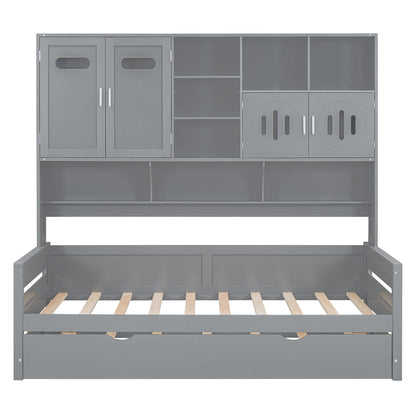 Daybed & All-In-One Cabinet And Shelf