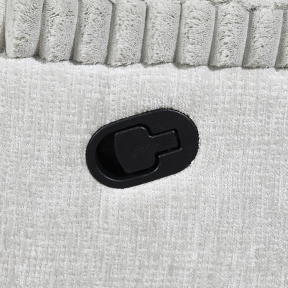U182 - Corduroy Motion Loveseat - Gray