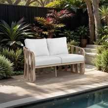 Load image into Gallery viewer, San Pietro - Resilient Waterproof Fabric 60.5" Upholstered Outdoor Patio Loveseat
