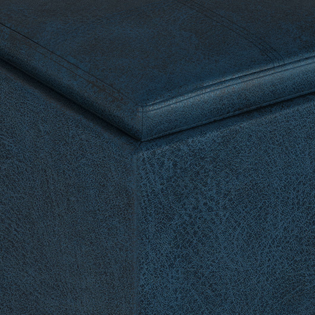 Rockwood - Upholstered Cube Storage Ottoman With Tray - Ego Home Furniture