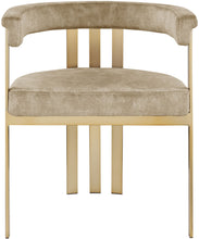 Load image into Gallery viewer, Marcello - Dining Chair With Brushed Gold Iron Frame (Set of 2) - Beige
