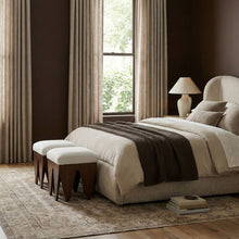Load image into Gallery viewer, Altair - Fabric Bench - Dark Brown Base
