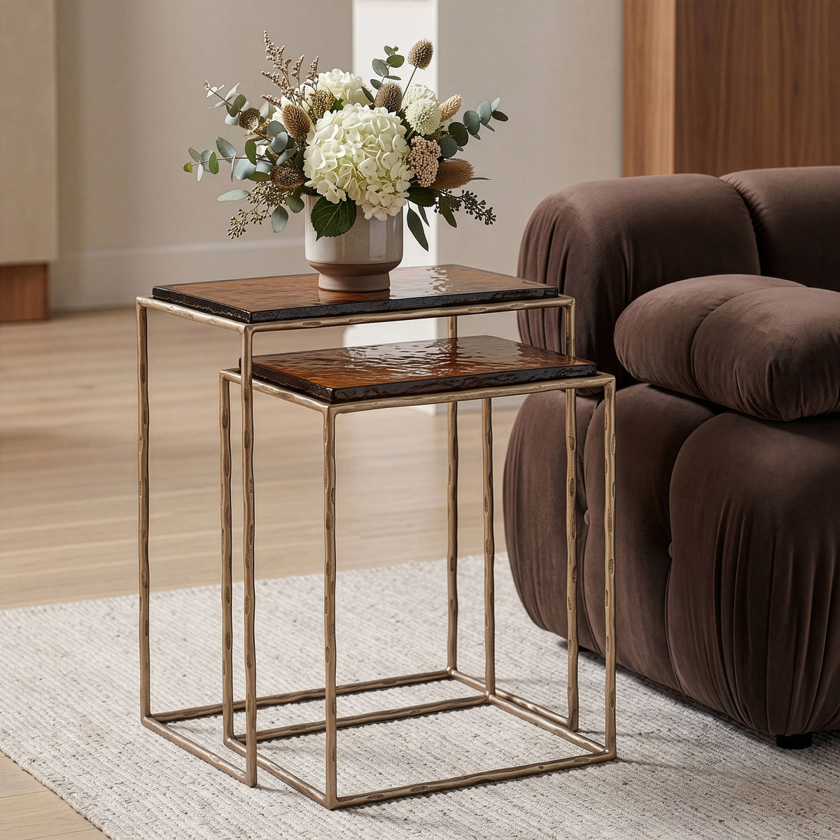 Calida - Nesting End Table - Brass
