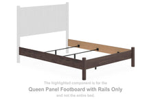 Load image into Gallery viewer, Pamytta - Queen Panel Footboard With Rails - Brown
