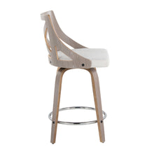 Load image into Gallery viewer, Charlotte - Farmhouse Fixed Height Counter Stool &amp; Swivel With Round Footrest (Set of 2)
