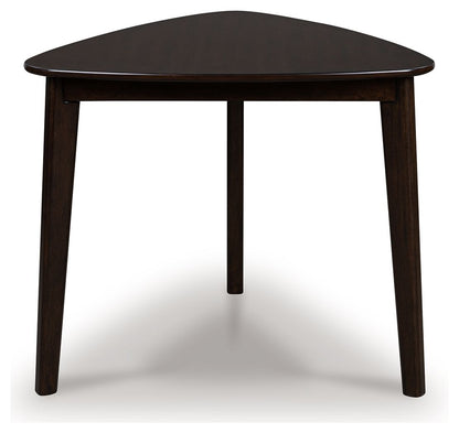 Shorbyn - Triangle Dining Room Table - Merlot