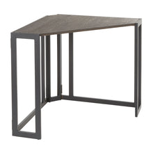 Load image into Gallery viewer, Roman - Industrial Corner Desk - Black / Espresso
