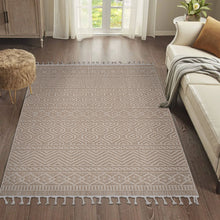 Load image into Gallery viewer, Guros - 6' X 9' Geometric Indoor / Outdoor Area Rug - Mocha

