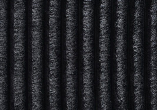 U247 - Corduroy 3 Piece Sectional - Black
