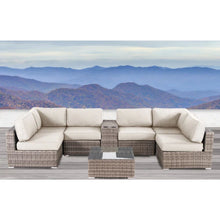 Load image into Gallery viewer, Elegant 4 Person Wicker Patio Seating Set With Cushions And Glass Top Table
