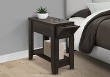 Load image into Gallery viewer, Accent Side Table, Storage, Lamp, Transitional Space-Saving Design
