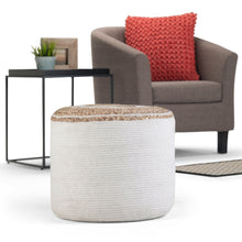 Load image into Gallery viewer, Serena - Handcrafted Round Braided Pouf

