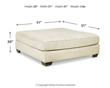 Load image into Gallery viewer, Rawcliffe Oversized Accent Ottoman
