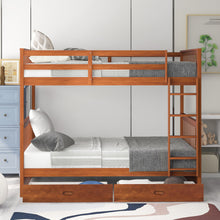 Load image into Gallery viewer, Bunk Bed With Ladders And 2 Storage Drawers
