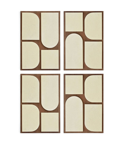 Icon - Mango Wood 4 Piece Wall Art