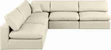 Load image into Gallery viewer, Comfy - 5 Piece Faux Leather Modular Corner Armless Sectional
