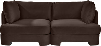 Hammond - Velvet Performance Fabric Upholstered 2 Piece Loveseat
