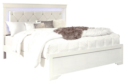 Pompei - Queen Bed / King Bed Side Rails - Metallic White