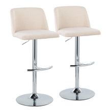 Load image into Gallery viewer, Toriano - Contemporary Adjustable Barstool With Swivel &amp; Rounded T Footrest (Set of 2)
