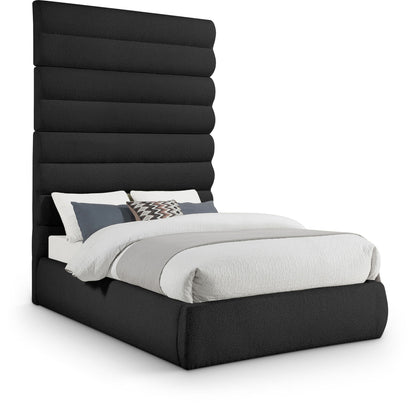 Adam - Boucle Fabric Bed With 89" Headboard