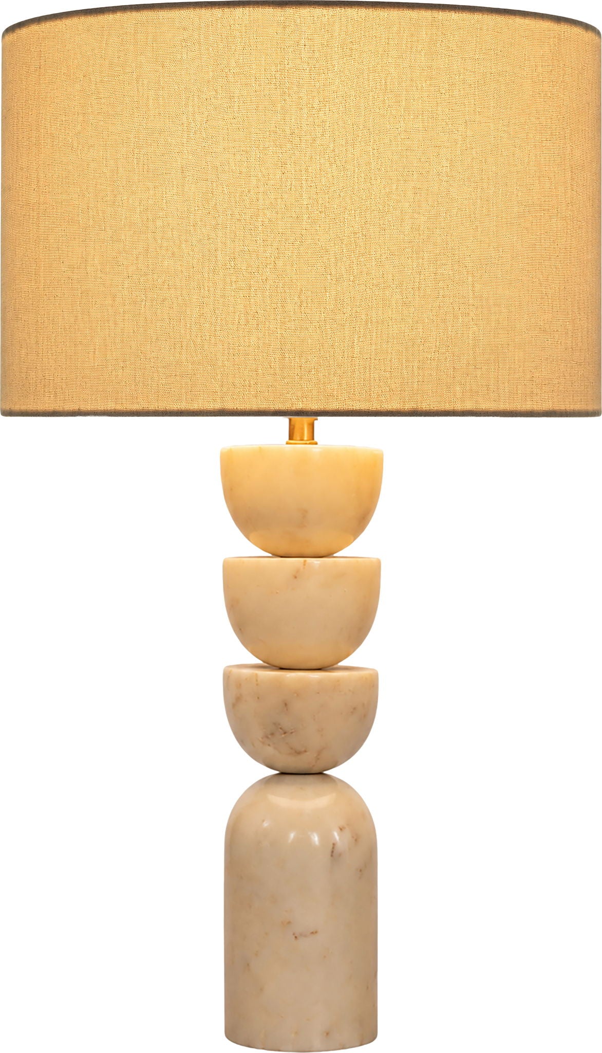 Opus - Linen Textured Fabric And Brass Table Lamp