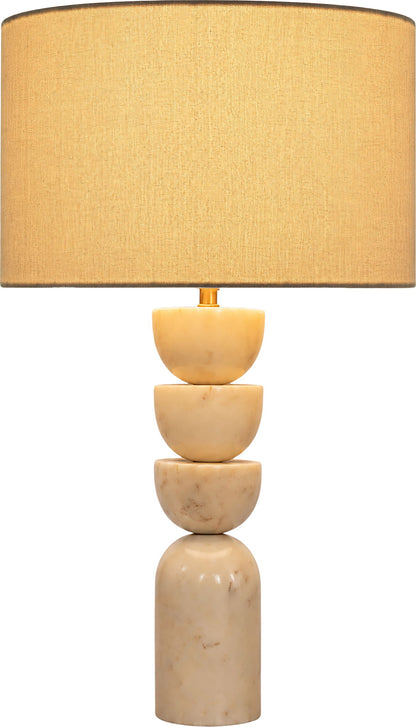 Opus - Linen Textured Fabric And Brass Table Lamp