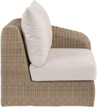 Load image into Gallery viewer, Seacrest - Olefin Water Resistant Fabric And Wicker Outdoor Patio Right Arm Chair
