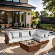 Load image into Gallery viewer, Mirella - 4 Piece Water Resistant Fabric Outdoor Patio Modular Sectional
