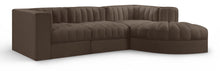 Load image into Gallery viewer, Rummi - Velvet Performance Fabric Upholstered 4 Piece Modular Sectional, With Reverse Corner Chair
