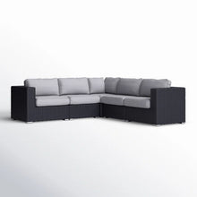 Load image into Gallery viewer, Luxurious Wicker Patio Sectional With Weather Resistant Sunbrella Cushions
