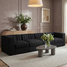 Load image into Gallery viewer, Rummi - Velvet Performance Fabric Upholstered 4 Piece Modular Sofa
