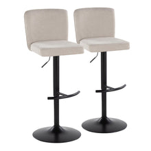 Load image into Gallery viewer, Henry - Contemporary Adjustable Barstool &amp; Swivel With Rounded T Footrest (Set of 2)
