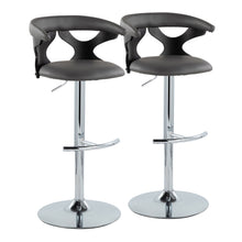 Load image into Gallery viewer, Gardenia - Contemporary Adjustable Barstool &amp; Swivel, Rounded T Footrest (Set of 2)

