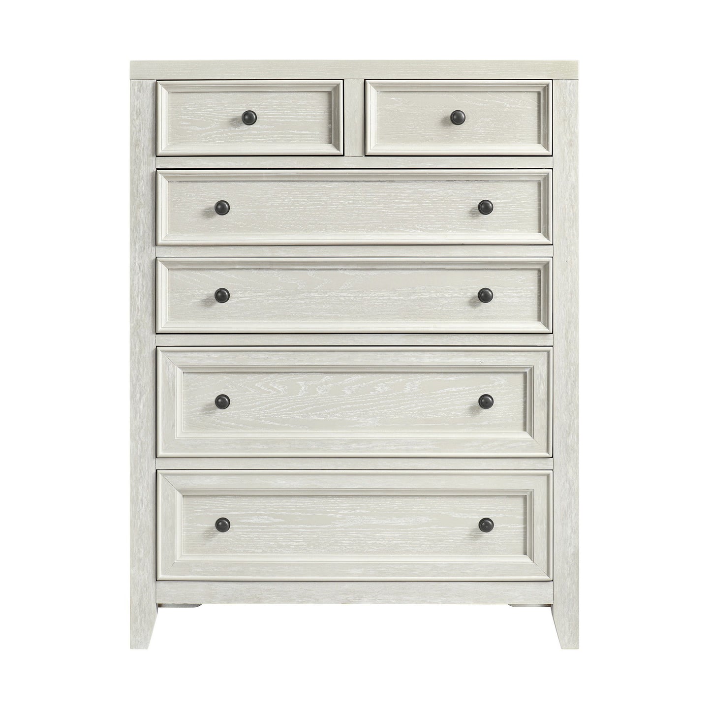 6 Drawer Chest With Knobs And Smooth Slides - White