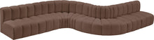 Load image into Gallery viewer, Arc - Faux Leather 8 Piece Curved Modular Sofa
