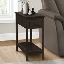 Load image into Gallery viewer, Accent End Table, 2 Tier, Storage Drawer, Transitional - Walnut
